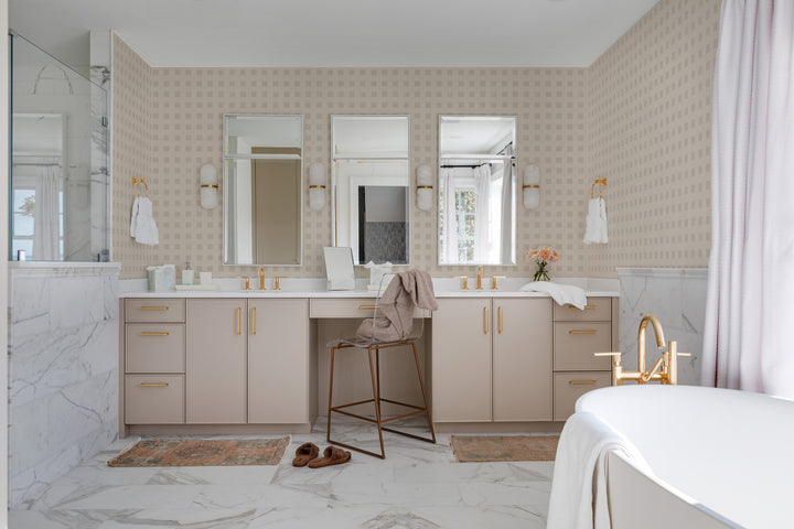 Blocked - Pale Pebble Wallpaper by Mrs. Paranjape