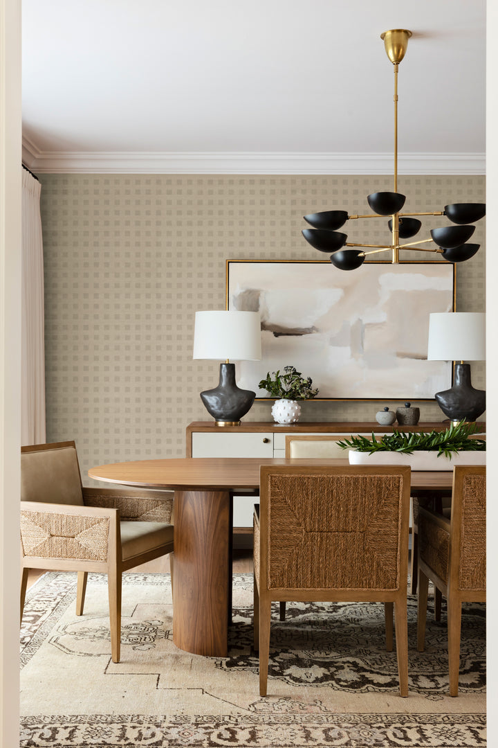 Blocked - Pale Pebble Wallpaper by Mrs. Paranjape