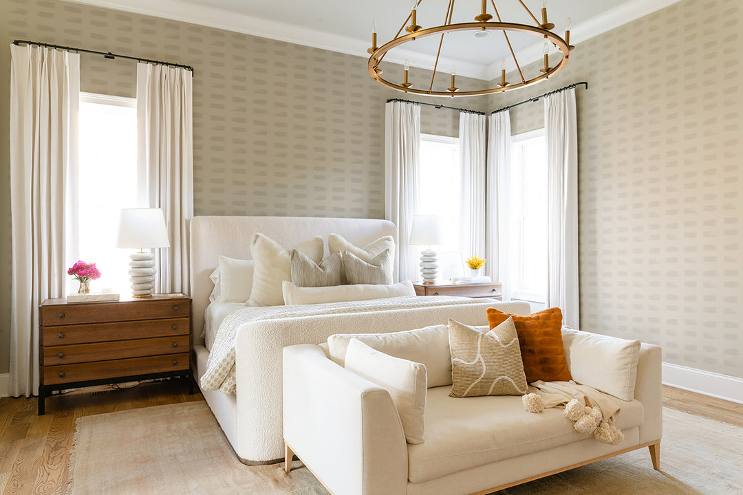 Dashed - Pale Pebble Wallpaper by Mrs. Paranjape