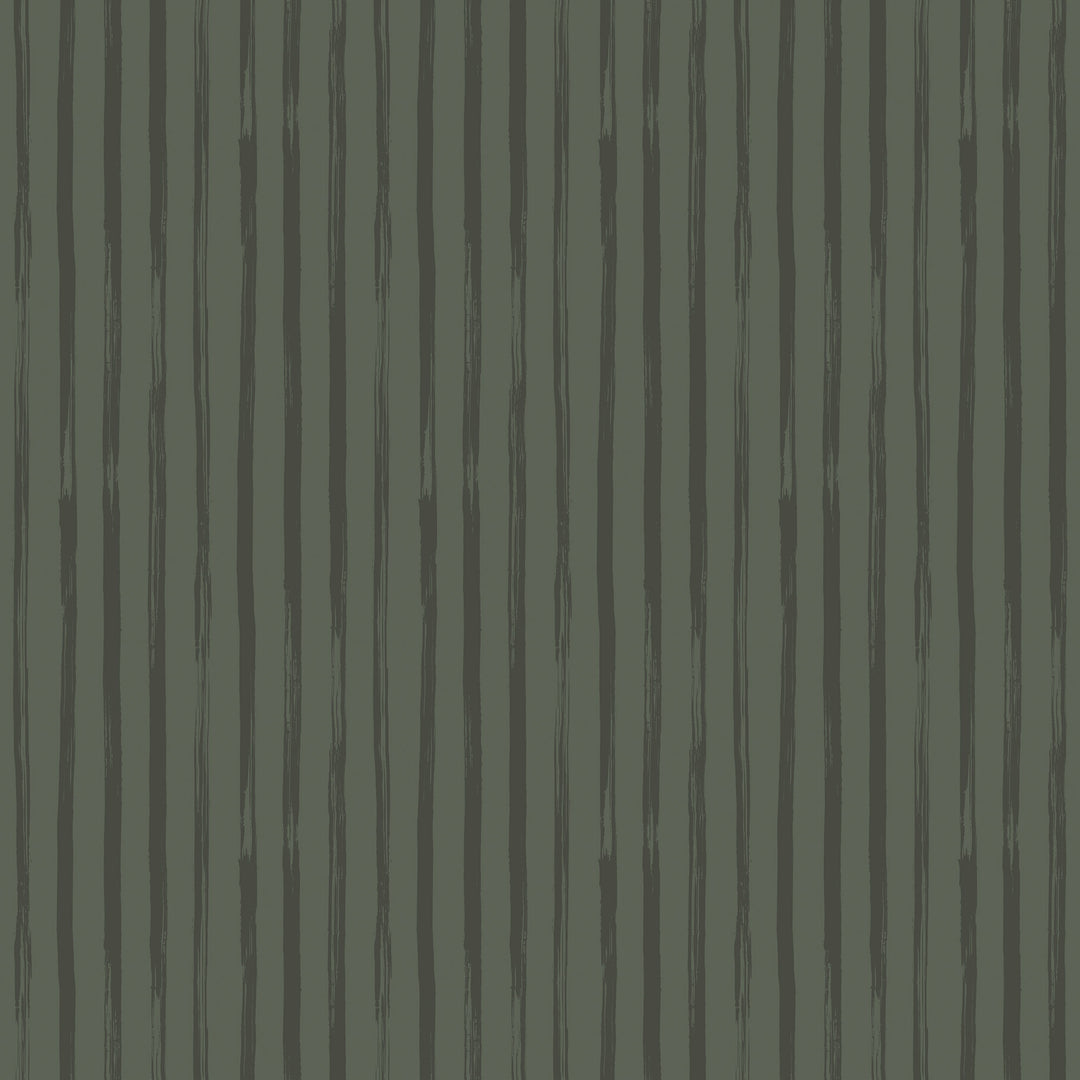 Versa Hand Stripe - Olive Shadow Wallpaper by Mrs. Paranjape