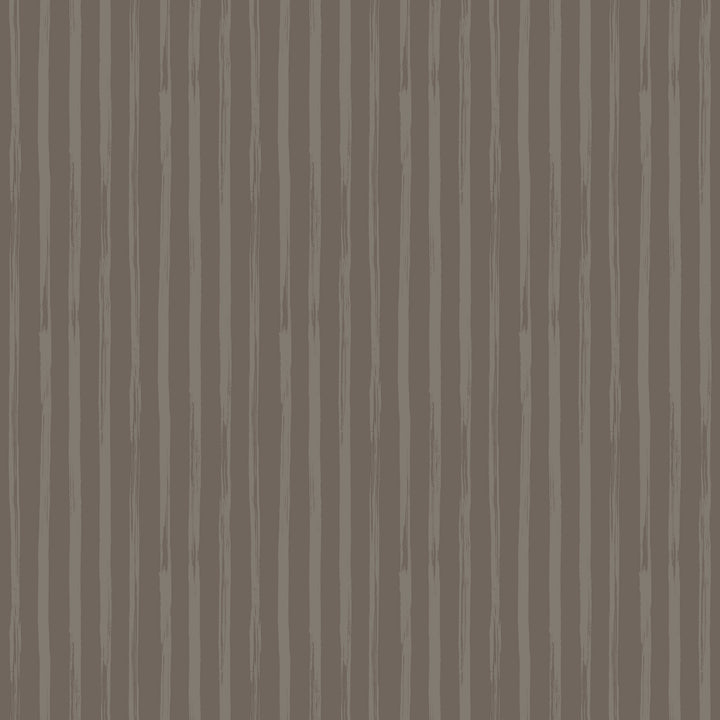 Versa Hand Stripe - Velvet Mocha Reverse Wallpaper by Mrs. Paranjape