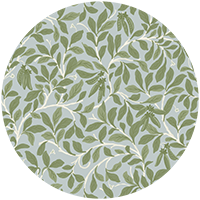 Leaf and Pod - Taupe Green Wallpaper