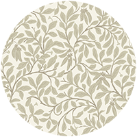 Leaf and Pod - Taupe Green Wallpaper