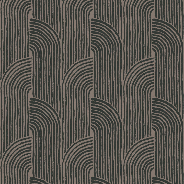 Woven Arcs - Cocoa Brown Wallpaper
