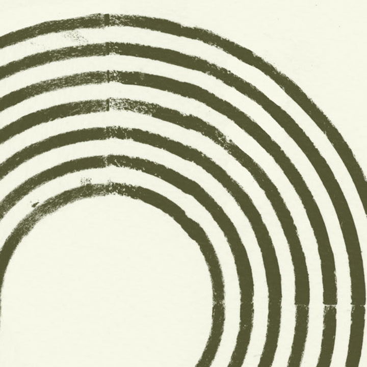 Looping Current Wall Mural - Olive Linen