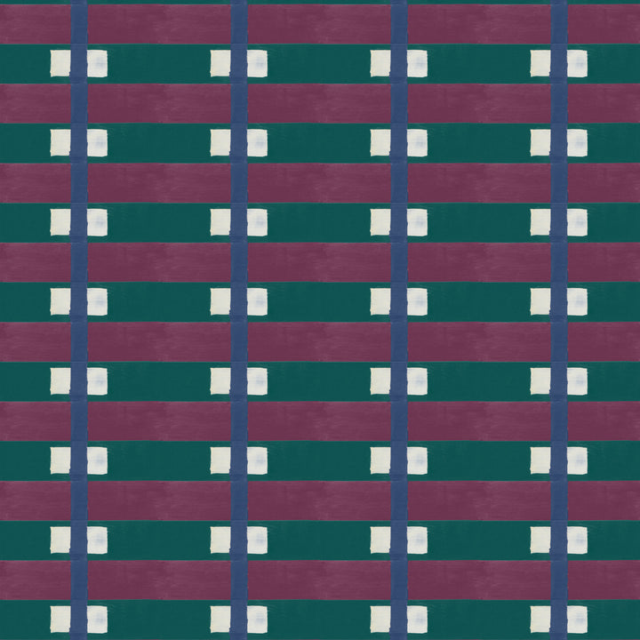 Lowcountry Sweetgrass - Plum Peacock Wallpaper by Blessed Little Bungalow