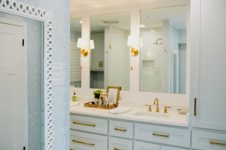 Fifty States Shagreen - Powder Blue Wallpaper by Honey + Hank