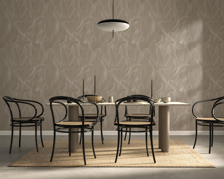 Meraki - Taupe Wallpaper by Sabrina Yvonne