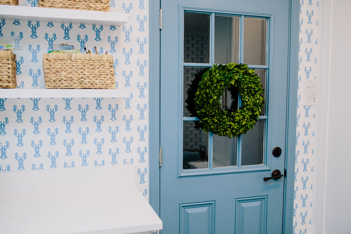 Nautical Lobster Knots - French Blue Wallpaper by Honey + Hank