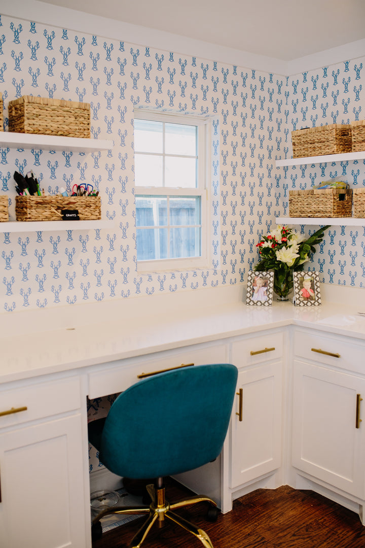 Nautical Lobster Knots - French Blue Wallpaper by Honey + Hank