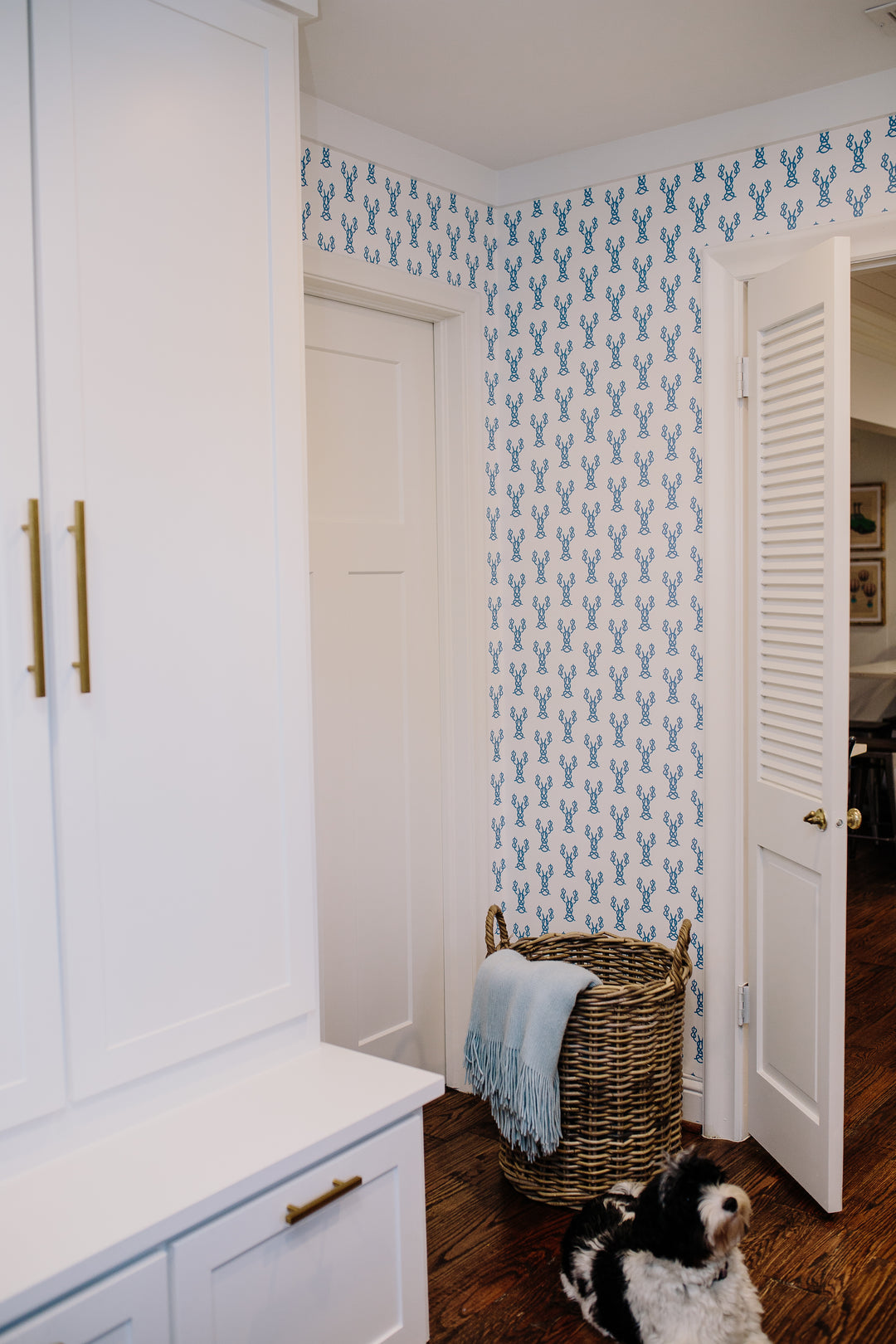 Nautical Lobster Knots - French Blue Wallpaper by Honey + Hank