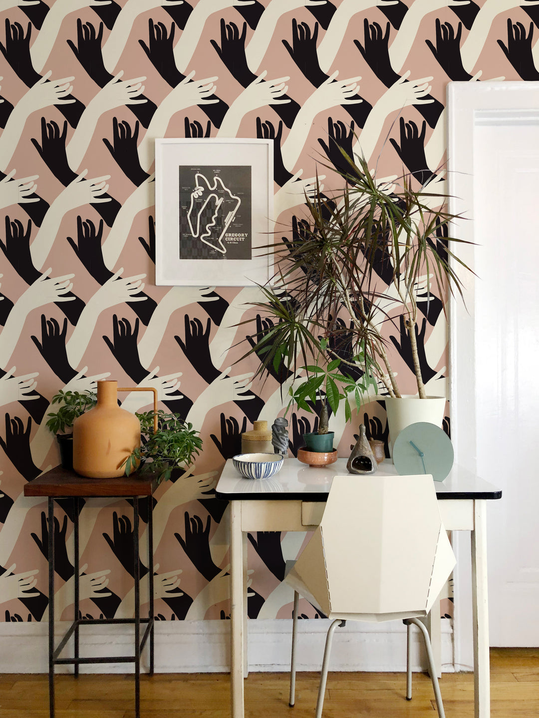 Connect - Dusty Blush Wallpaper by Natalie Papier