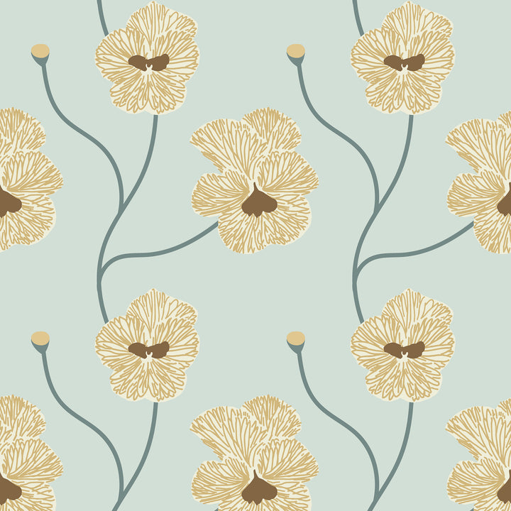 Flourish - Hazy Daytime Floral Wallpaper by Natalie Papier