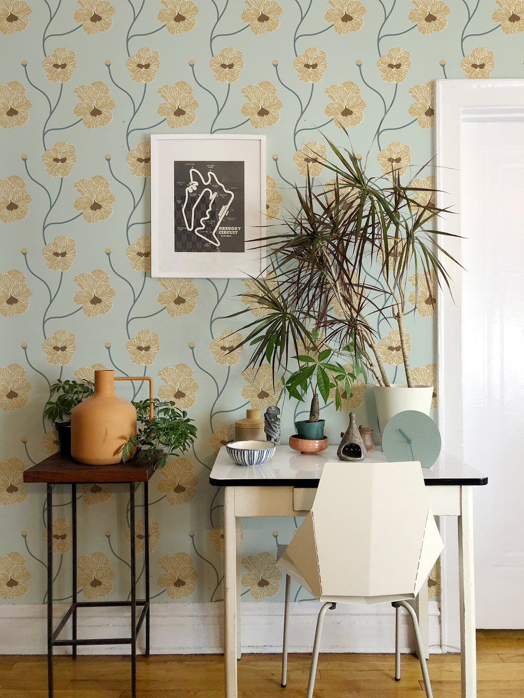 Flourish - Hazy Daytime Floral Wallpaper by Natalie Papier
