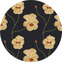 Flourish - Raw Cotton Floral Wallpaper by Natalie Papier