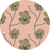 Flourish - Raw Cotton Floral Wallpaper by Natalie Papier