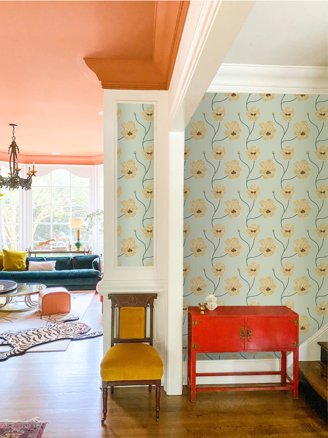 Flourish - Hazy Daytime Floral Wallpaper by Natalie Papier