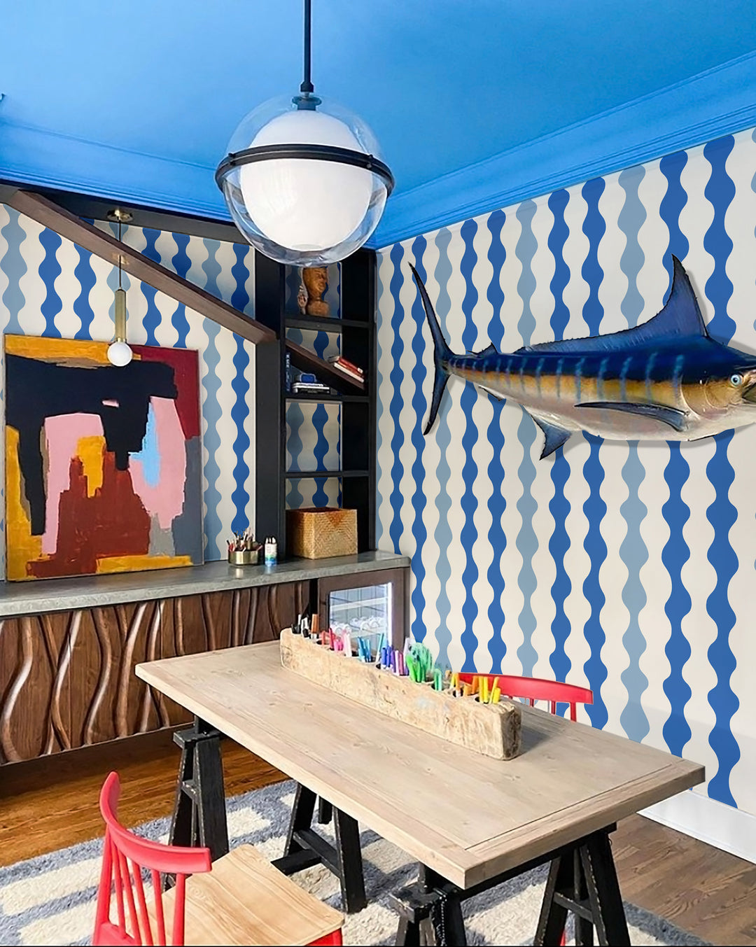 Low Frequency - Bathhouse Blues Wallpaper by Natalie Papier