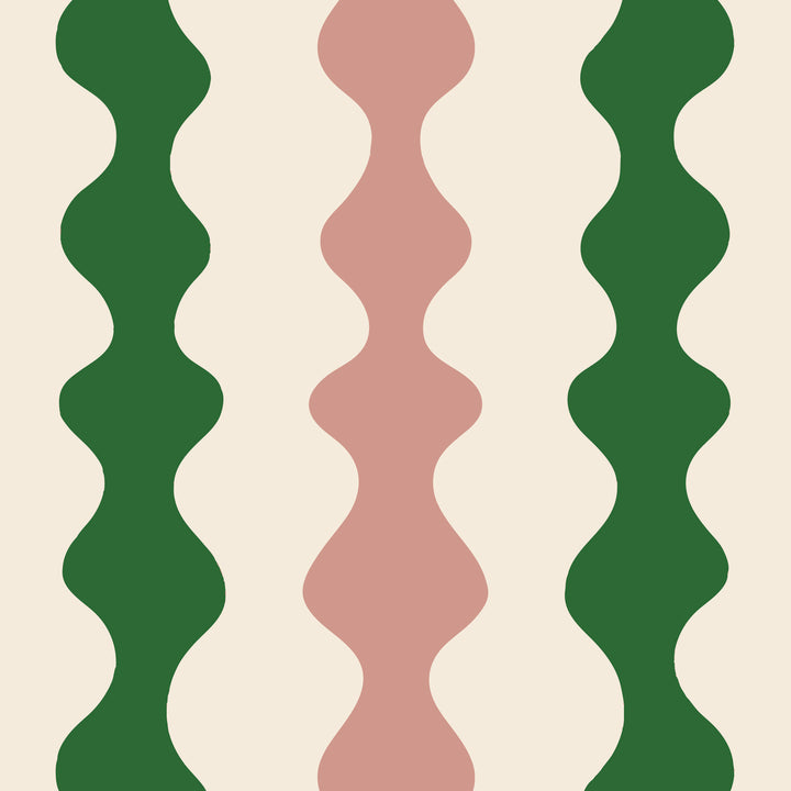 Low Frequency - Emerald Rouge Wallpaper by Natalie Papier
