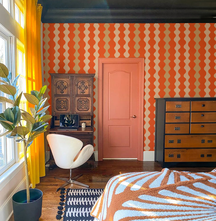 Low Frequency - Tangerine Dreams Wallpaper by Natalie Papier