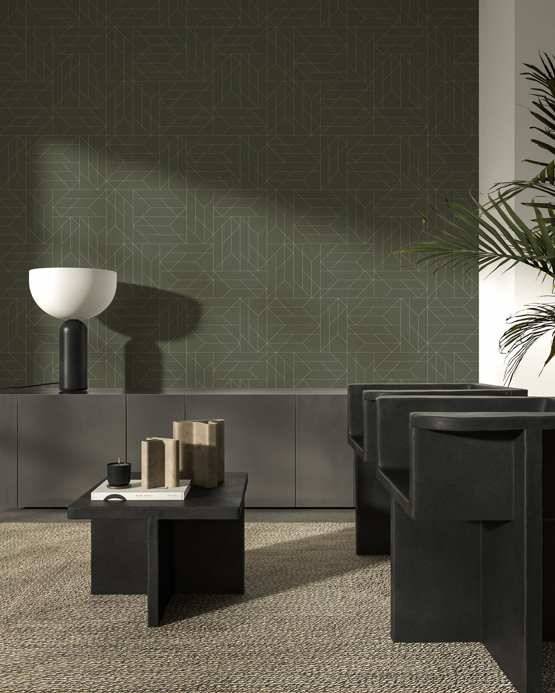 Nala - Olive Wallpaper by Sabrina Yvonne