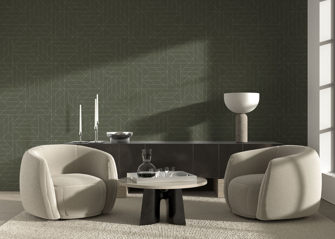 Nala - Olive Wallpaper by Sabrina Yvonne