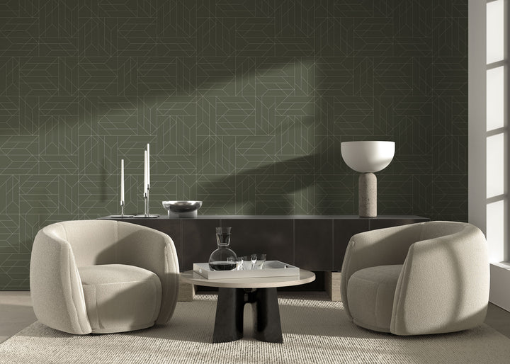 Nala - Olive Wallpaper by Sabrina Yvonne