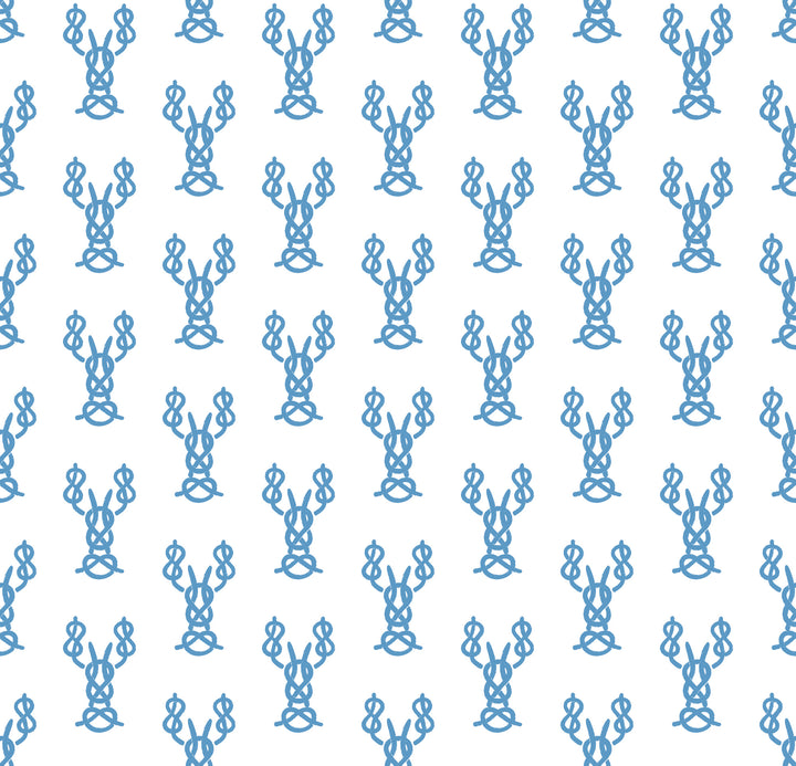 Nautical Lobster Knots - French Blue Wallpaper by Honey + Hank
