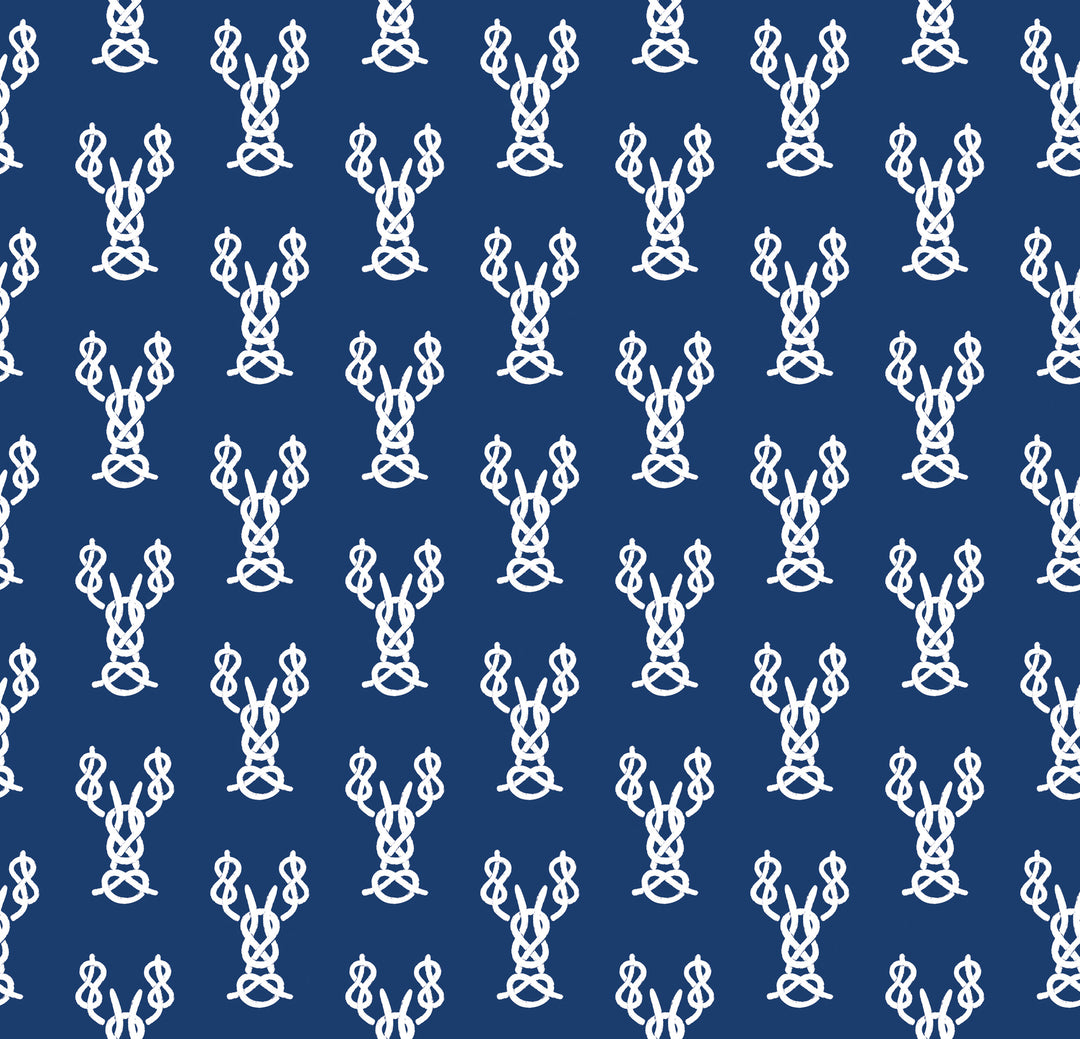Nautical Lobster Knots - Navy Wallpaper by Honey + Hank