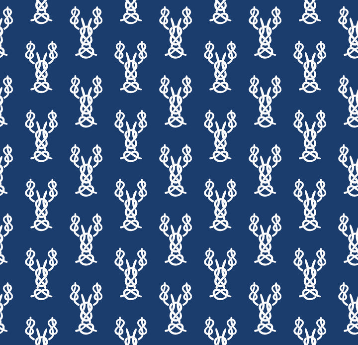 Nautical Lobster Knots - Navy Wallpaper by Honey + Hank