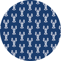 Nautical Lobster Knots - French Blue Wallpaper by Honey + Hank