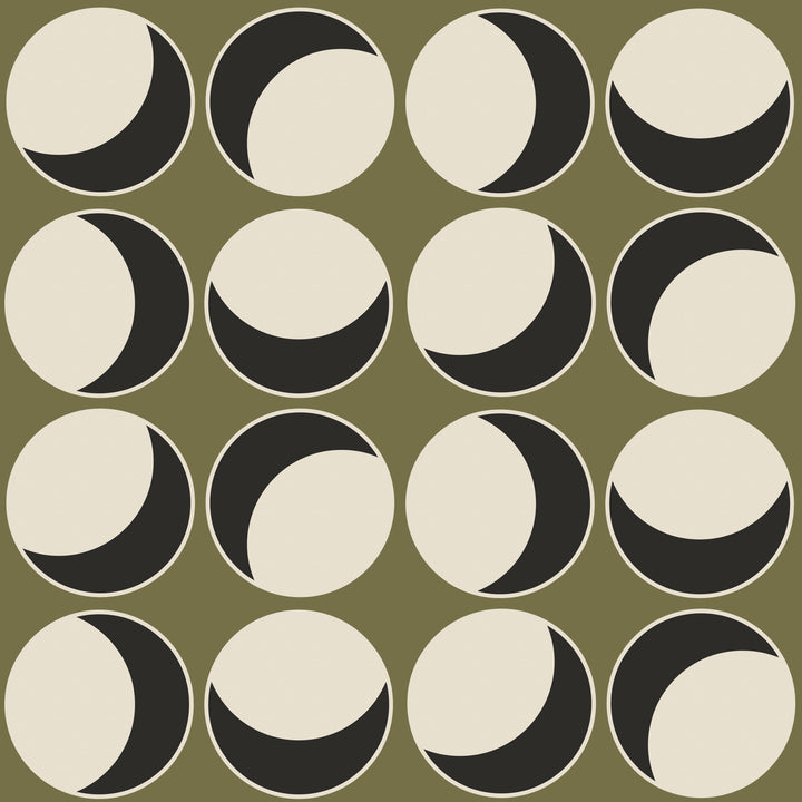 Offset - Olive Linen Wallpaper
