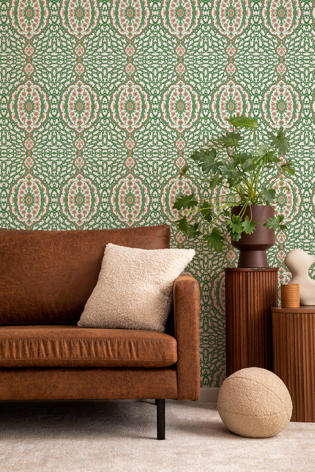 Ottoman Jewel - Kelly Green Wallpaper