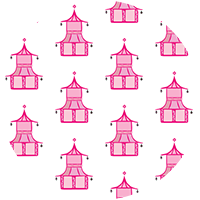 Pagoda - Teal Wallpaper by Bohemian Bungalow