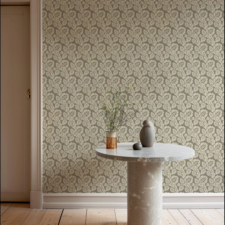Paisley Briar - Birch Bark Botanical Wallpaper