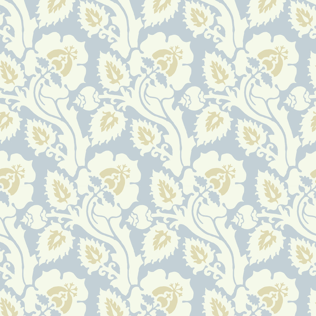 Paisley Briar - Ivory Frost Botanical Wallpaper