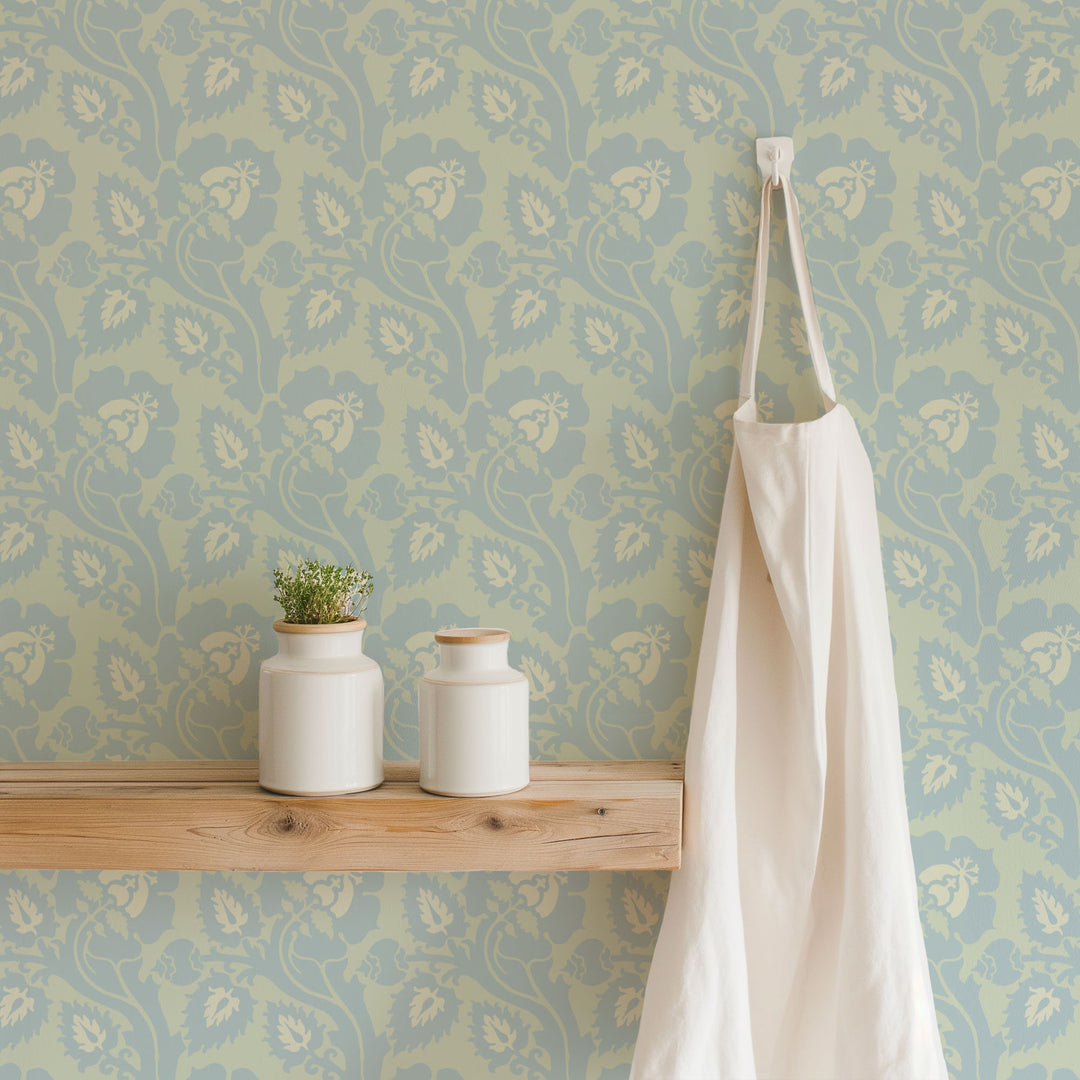 Paisley Briar - Pastel Pond Botanical Wallpaper