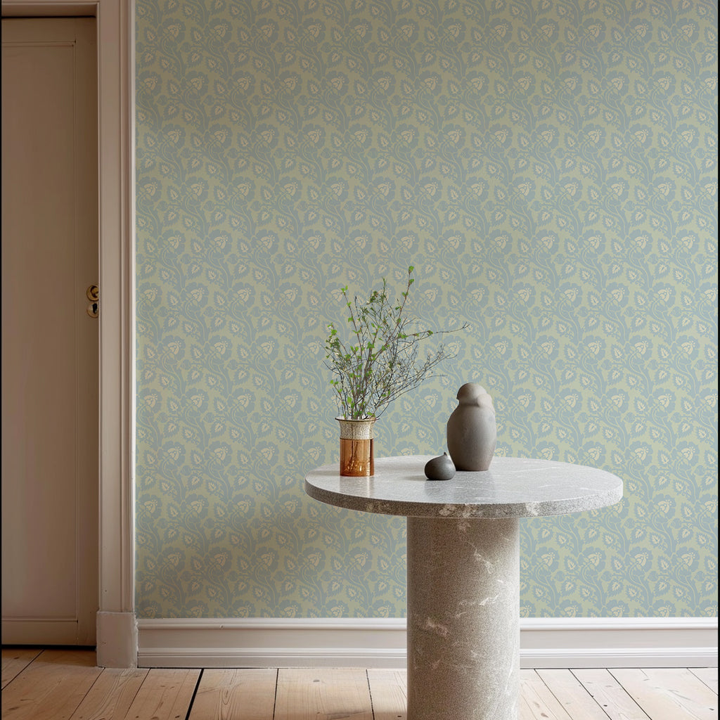 Paisley Briar - Pastel Pond Botanical Wallpaper