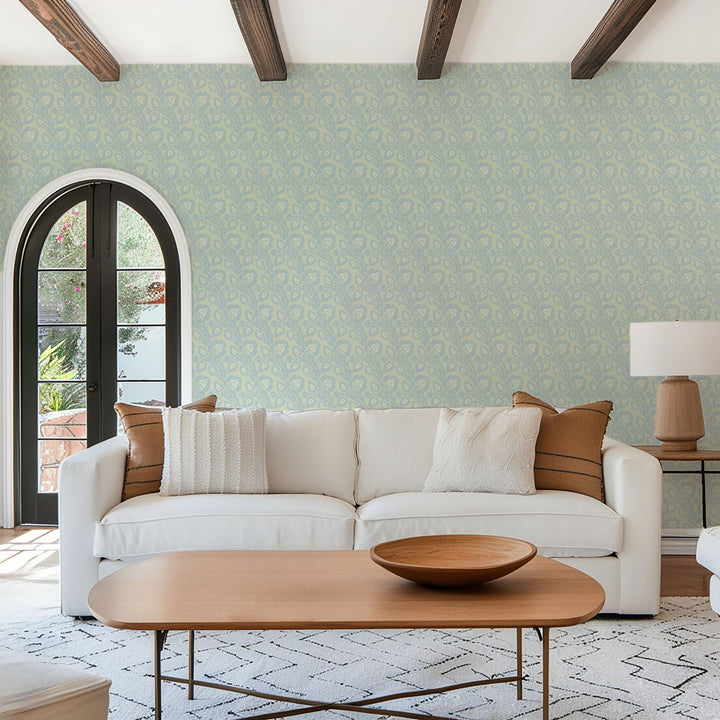Paisley Briar - Pastel Pond Botanical Wallpaper