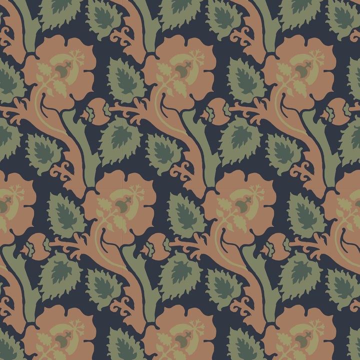 Paisley Briar - Persian Rug Botanical Wallpaper