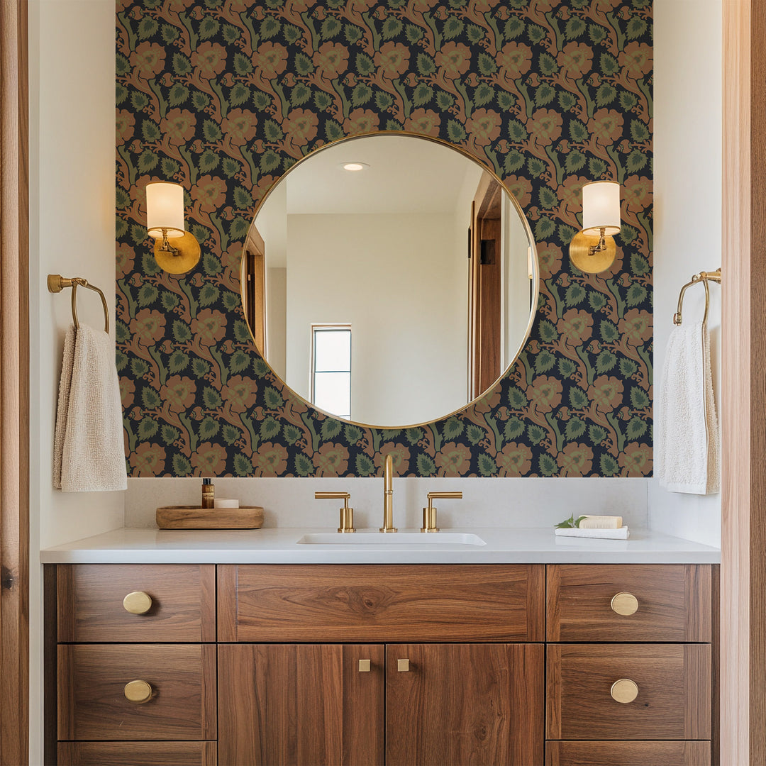 Paisley Briar - Persian Rug Botanical Wallpaper