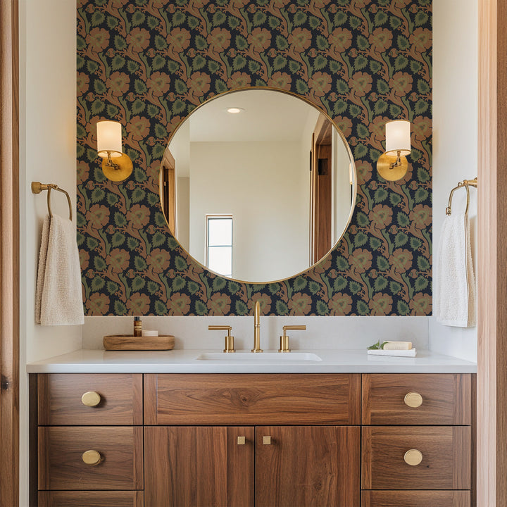 Paisley Briar - Persian Rug Botanical Wallpaper