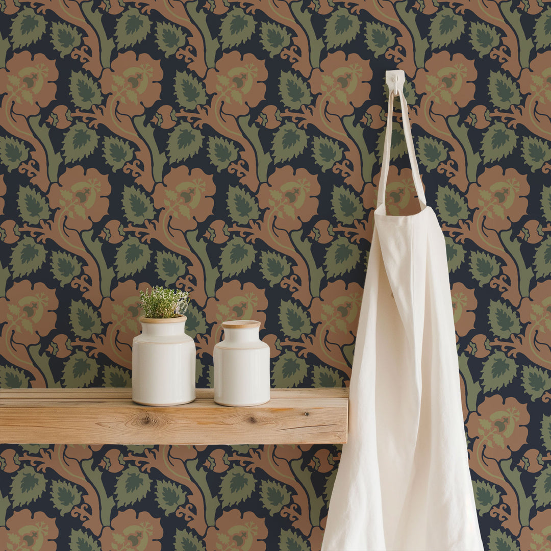 Paisley Briar - Persian Rug Botanical Wallpaper