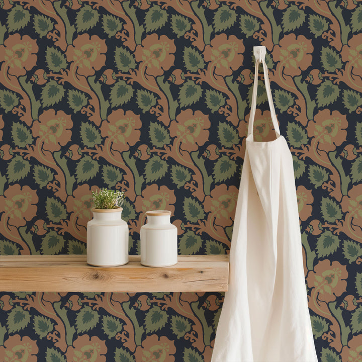 Paisley Briar - Persian Rug Botanical Wallpaper