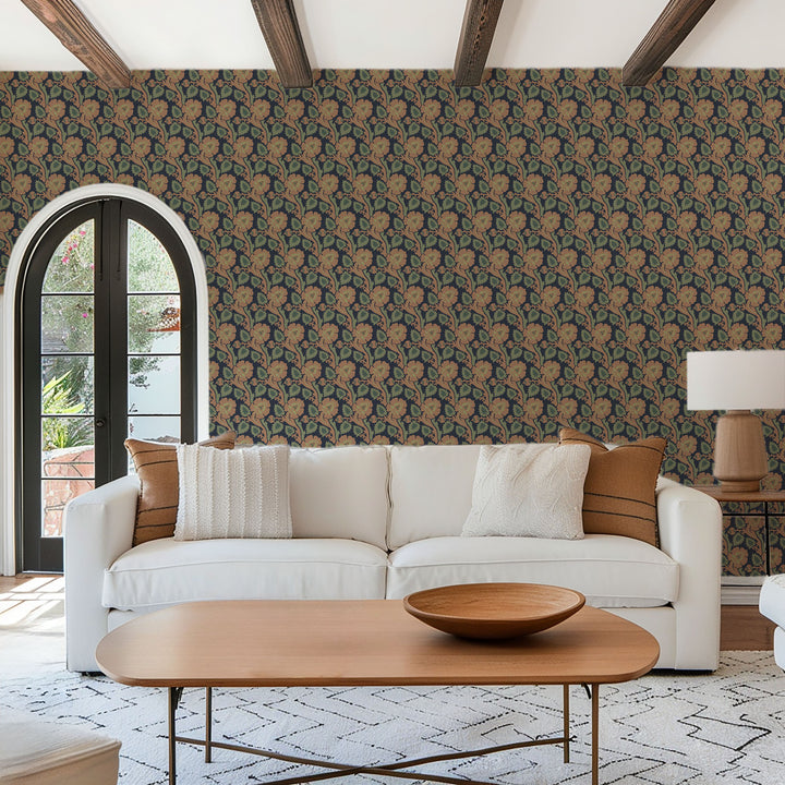 Paisley Briar - Persian Rug Botanical Wallpaper