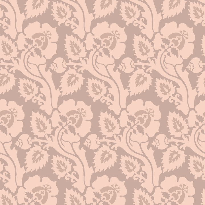 Paisley Briar - Rosy Peach Botanical Wallpaper