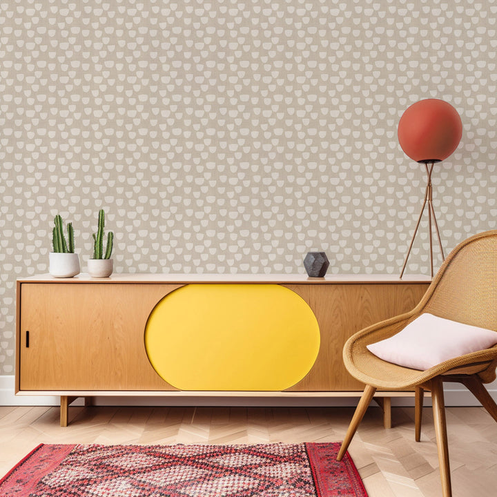 Paper Cups - Raw Linen Wallpaper