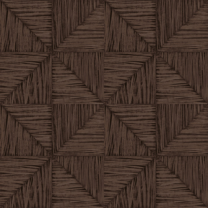 Parquet Small - Walnut Brown Wallpaper by Norman Wyatt Home