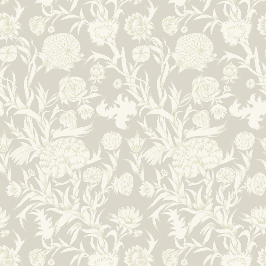 Blooming Thicket - Linen Wallpaper