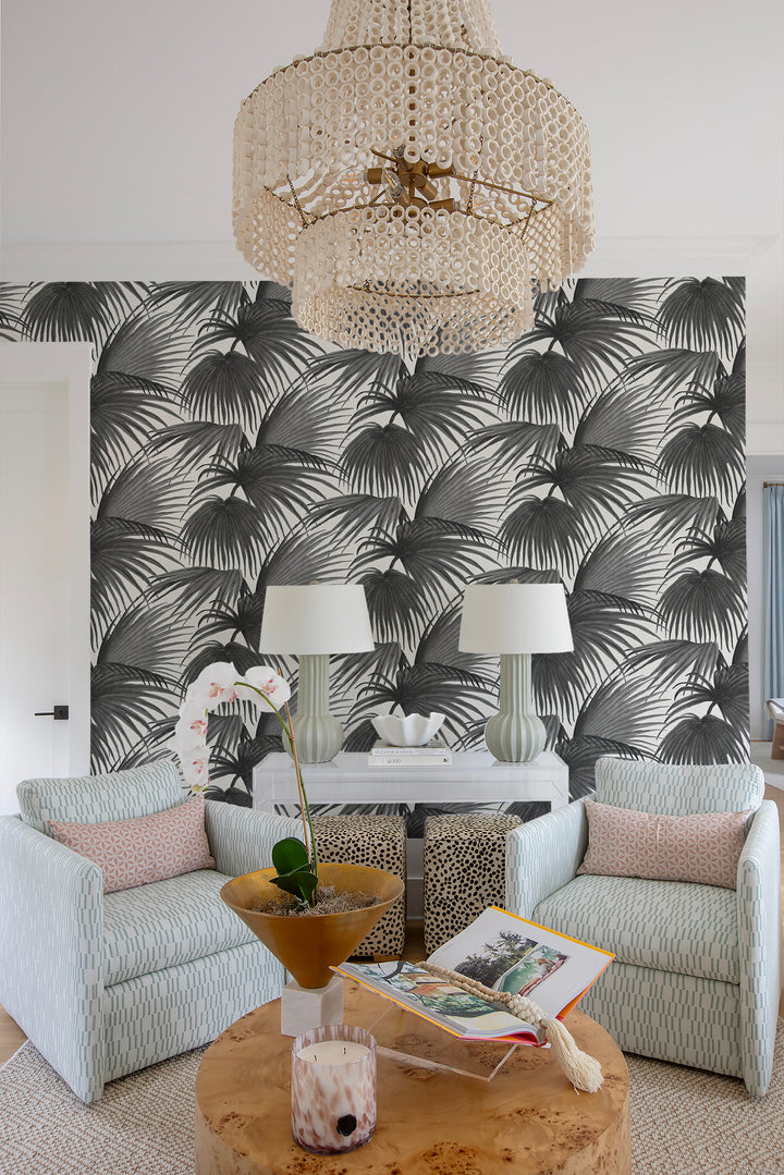 Pawley’s Island Palms - Black Linen by Megan Molton